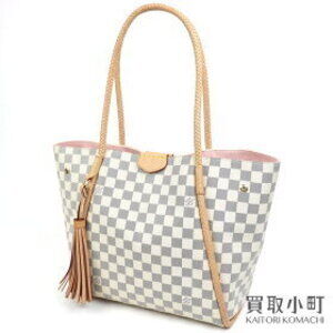 Louis Vuitton Propriano Azur White Leather Rose Pink Shoulder Tote Bag LV